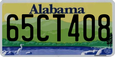 AL license plate 65CT408