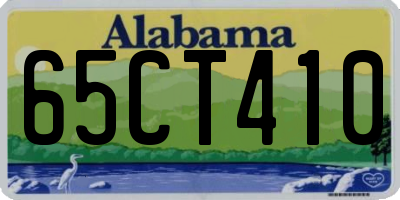 AL license plate 65CT410