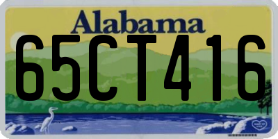 AL license plate 65CT416