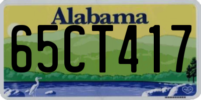 AL license plate 65CT417