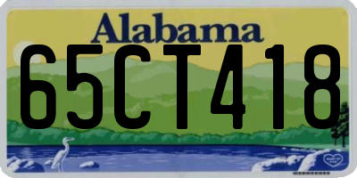 AL license plate 65CT418