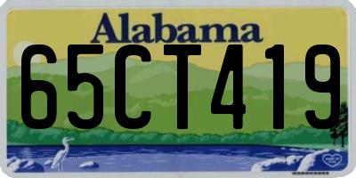 AL license plate 65CT419