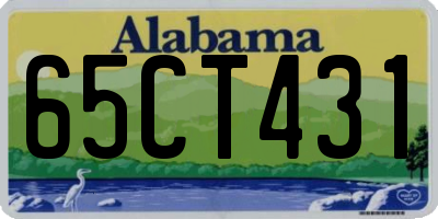 AL license plate 65CT431