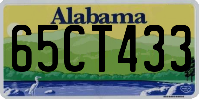 AL license plate 65CT433