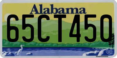 AL license plate 65CT450