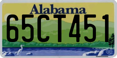 AL license plate 65CT451