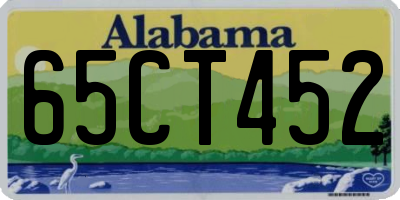AL license plate 65CT452