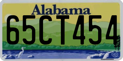 AL license plate 65CT454