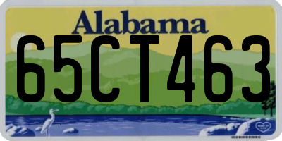 AL license plate 65CT463