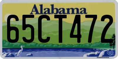 AL license plate 65CT472