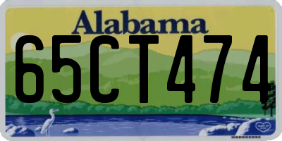 AL license plate 65CT474
