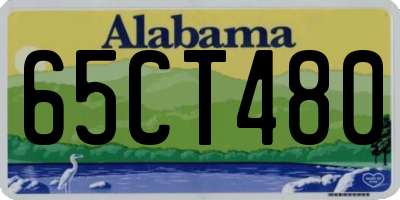AL license plate 65CT480