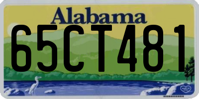 AL license plate 65CT481