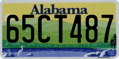 AL license plate 65CT487