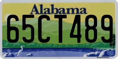 AL license plate 65CT489