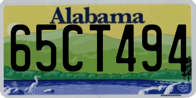 AL license plate 65CT494