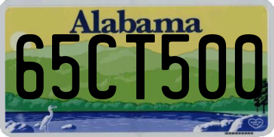 AL license plate 65CT500