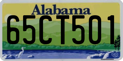 AL license plate 65CT501