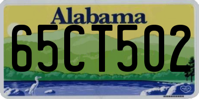 AL license plate 65CT502