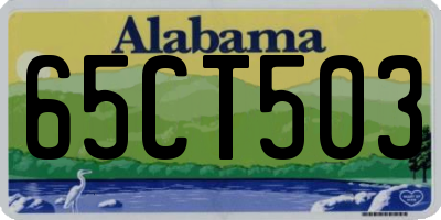 AL license plate 65CT503