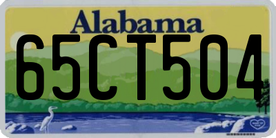 AL license plate 65CT504