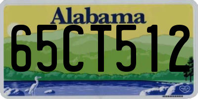 AL license plate 65CT512
