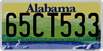 AL license plate 65CT533