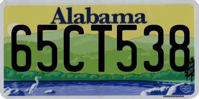 AL license plate 65CT538
