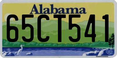 AL license plate 65CT541