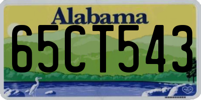 AL license plate 65CT543