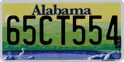 AL license plate 65CT554