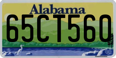 AL license plate 65CT560