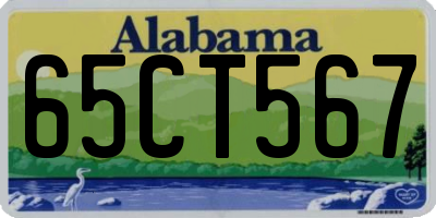 AL license plate 65CT567