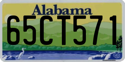 AL license plate 65CT571