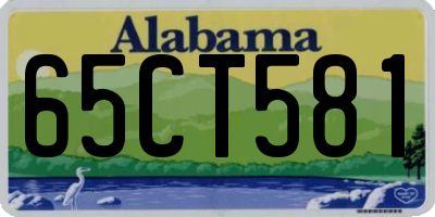 AL license plate 65CT581