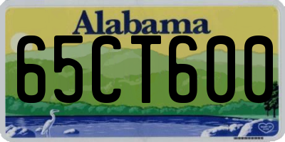 AL license plate 65CT600