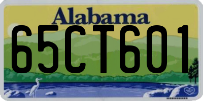 AL license plate 65CT601