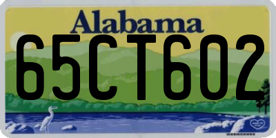 AL license plate 65CT602