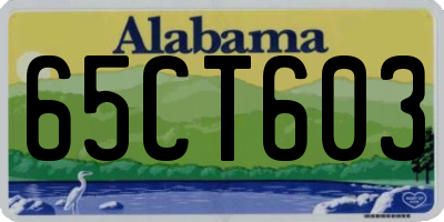 AL license plate 65CT603