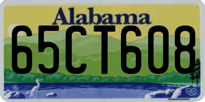 AL license plate 65CT608