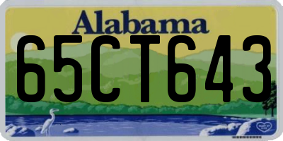 AL license plate 65CT643