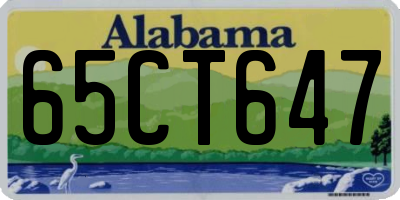 AL license plate 65CT647