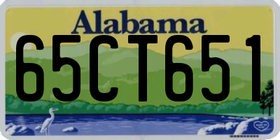 AL license plate 65CT651