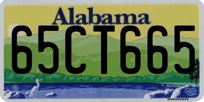 AL license plate 65CT665