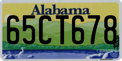 AL license plate 65CT678