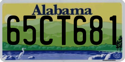AL license plate 65CT681