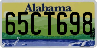 AL license plate 65CT698