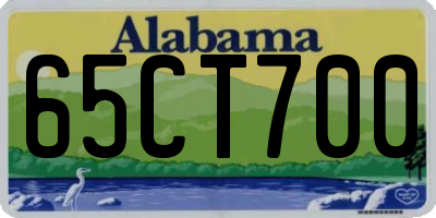 AL license plate 65CT700