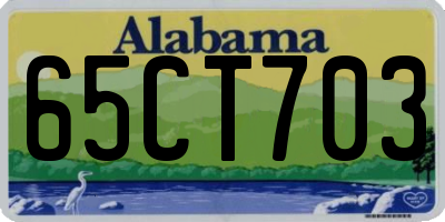 AL license plate 65CT703