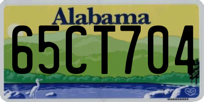 AL license plate 65CT704